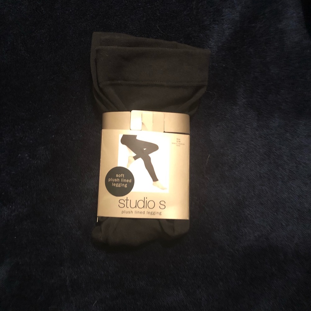 Black Lined Leggings NWT